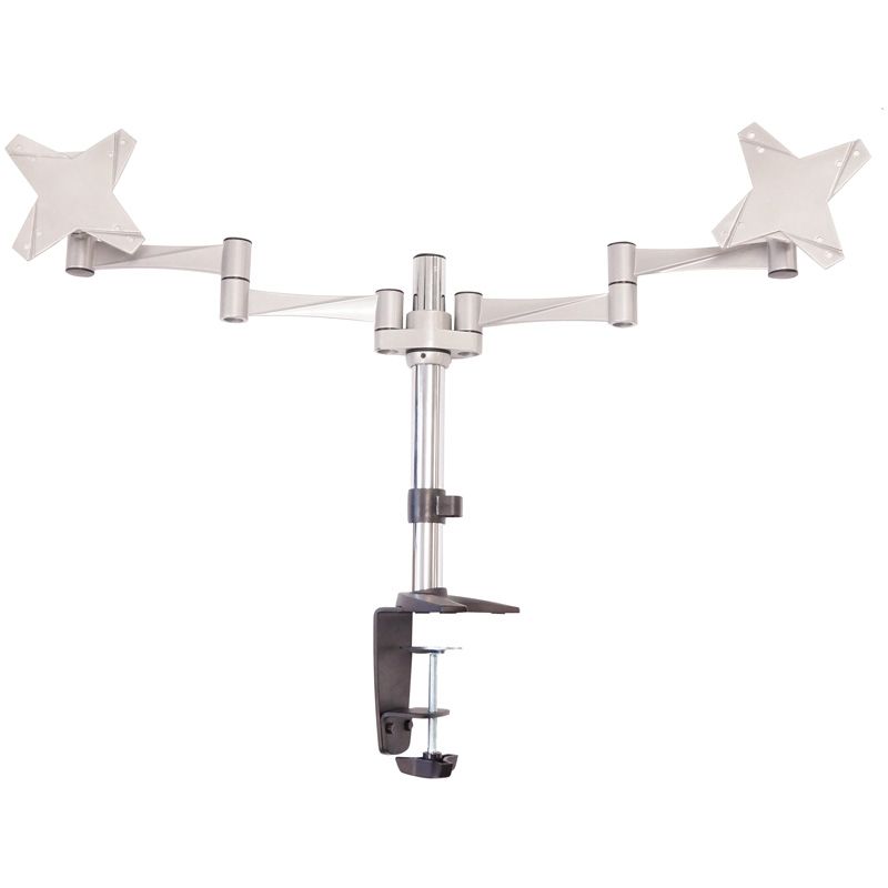 Astrotek Dual Monitor Arm Desk Mount Stand 43cm for 2 LCD Displays 21.5' 22' 23.6' 24' 27' 8kg 30∞ tilt 180∞ swivel 360∞ rotate VESA 75x75 100x100 - image1