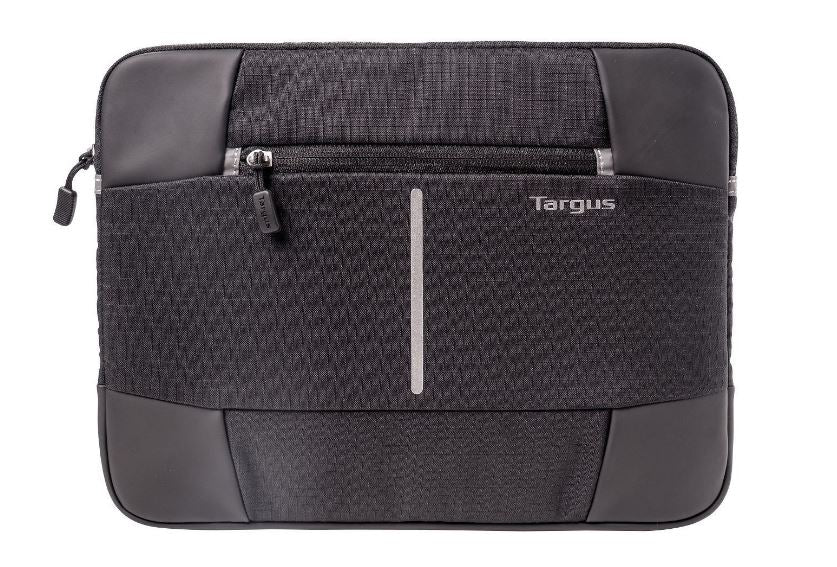 Targus 13-14'' Bex II Laptop Sleeve - Weather-resistant & rip-stop fabrication - Black with black trim - image1