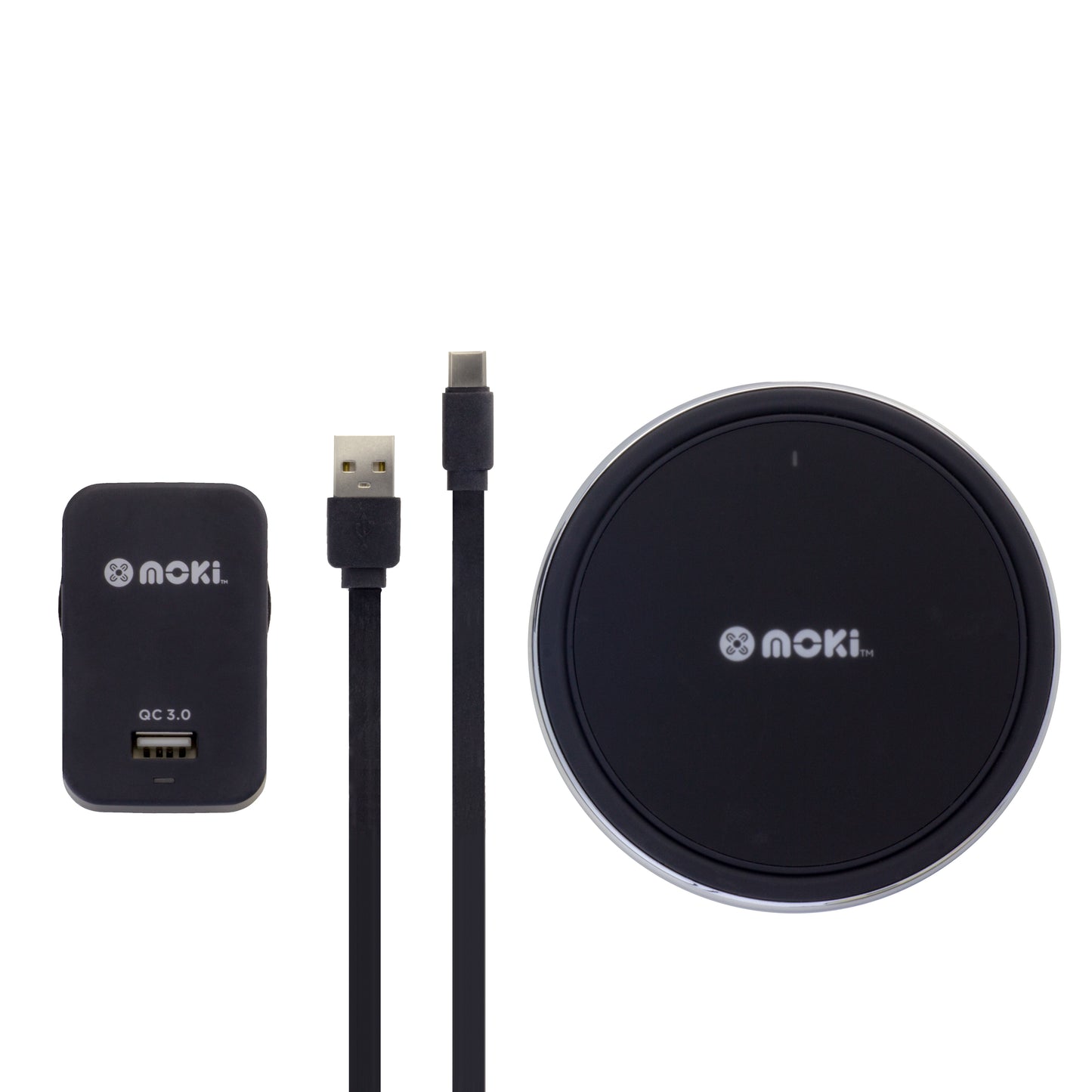 MOKI ChargePad Qi Wireless (10W) 3.0 Type-C Rapid Charge Pack - image1