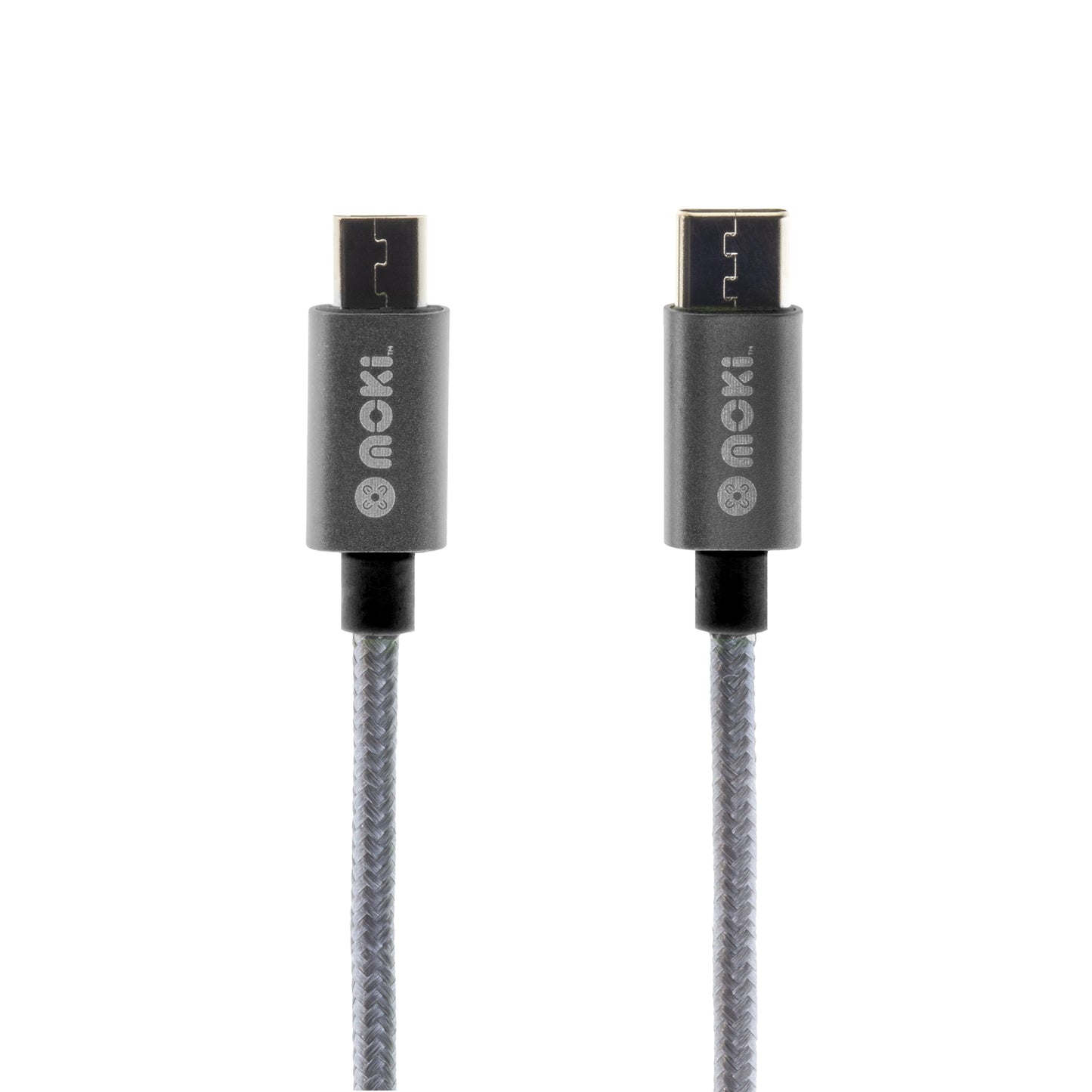 MOKI Braided Type-C to Micro SynCharge Cable - 90cm/3ft - Gun Metal - image1