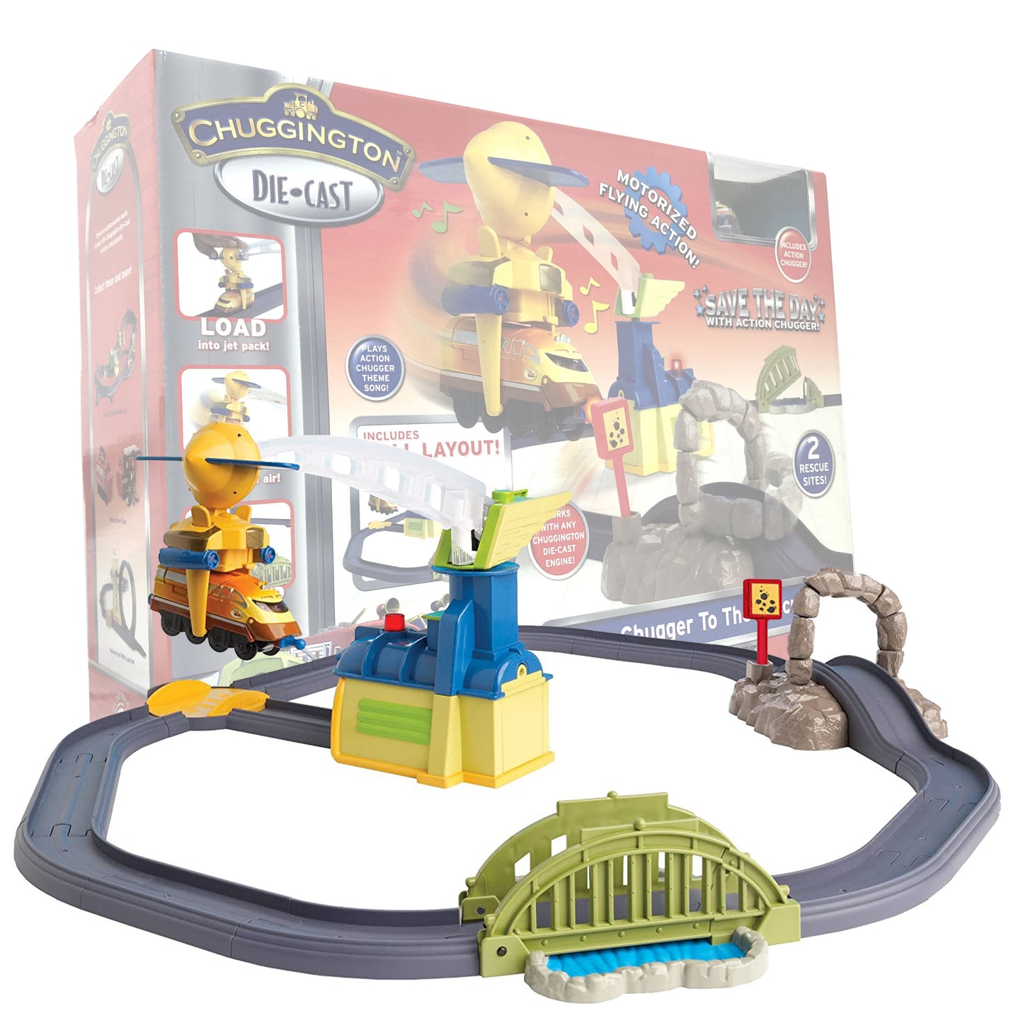 Chuggington Die Cast Train Action Chugger to the Rescue Track Playset - image1