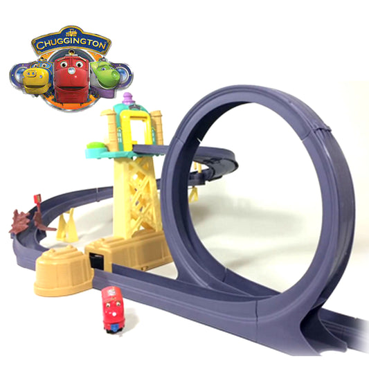 Chuggington Train Motorised Training Yard Loop Ready to Play Set with Diecast Wilson - image1