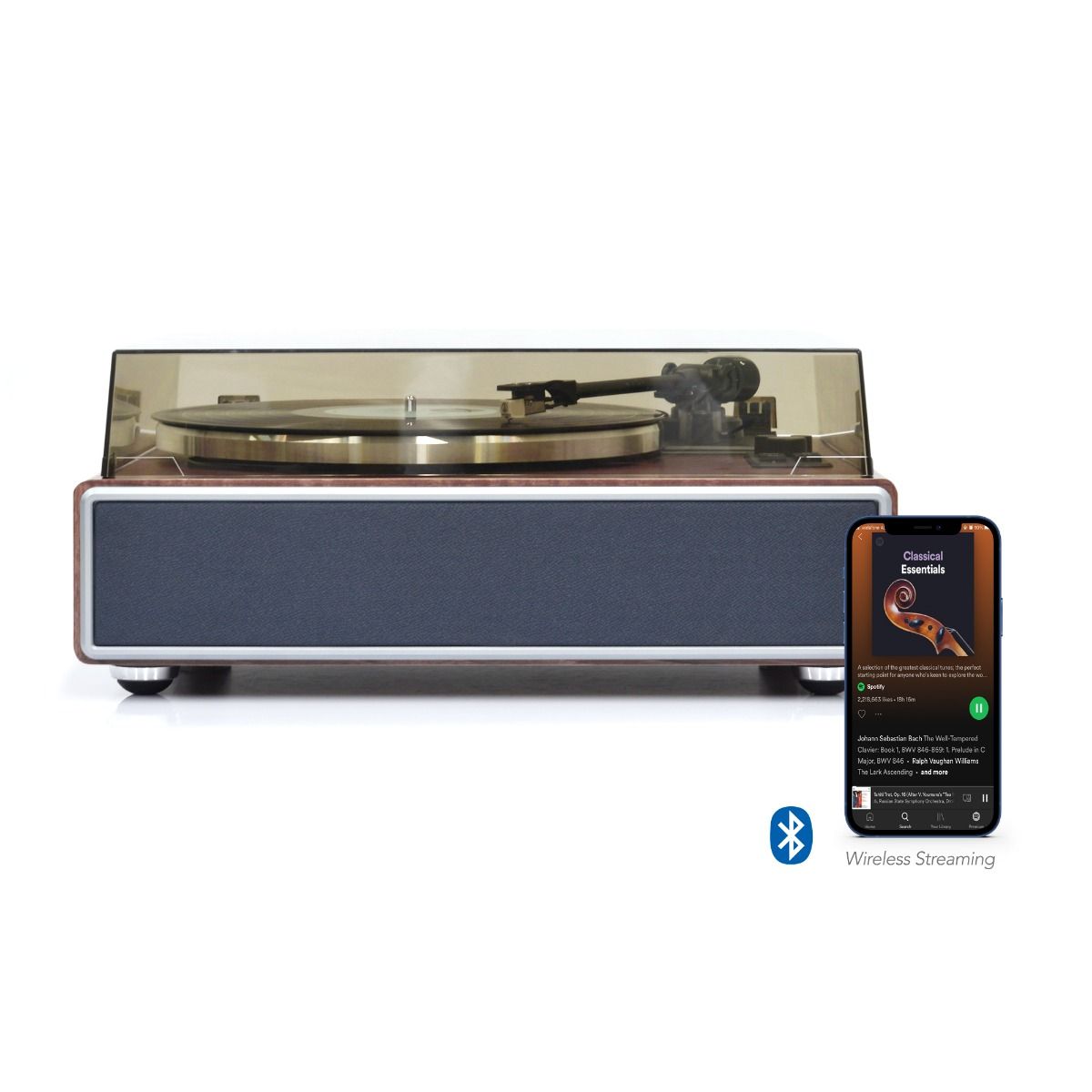 mbeat Hi-Fi Turntable with Built-In Bluetooth Receiving Speaker - image3