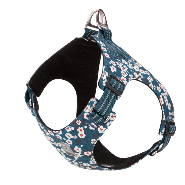 Floral Doggy Harness Saxony Blue 3XS - image1