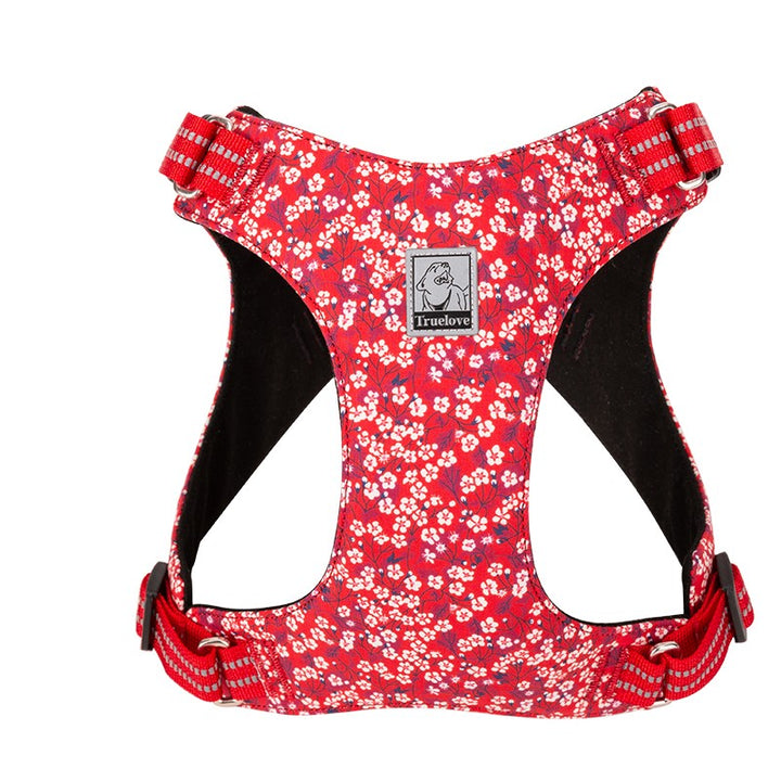 Floral Doggy Harness Red S - image2