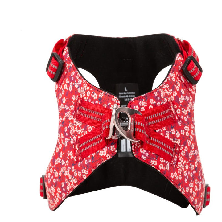 Floral Doggy Harness Red S - image3