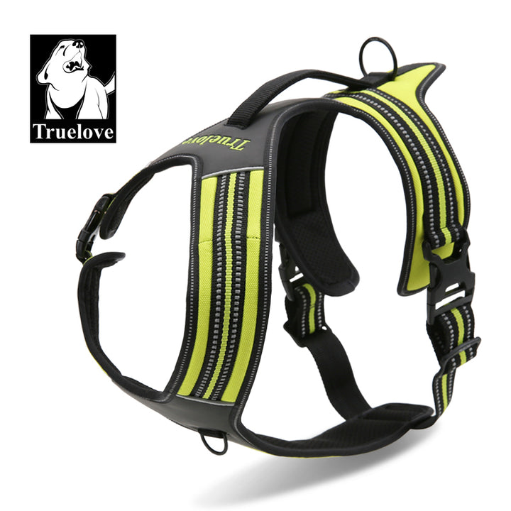 Reflective Heavy Duty Harness Neon Yellow L - image1