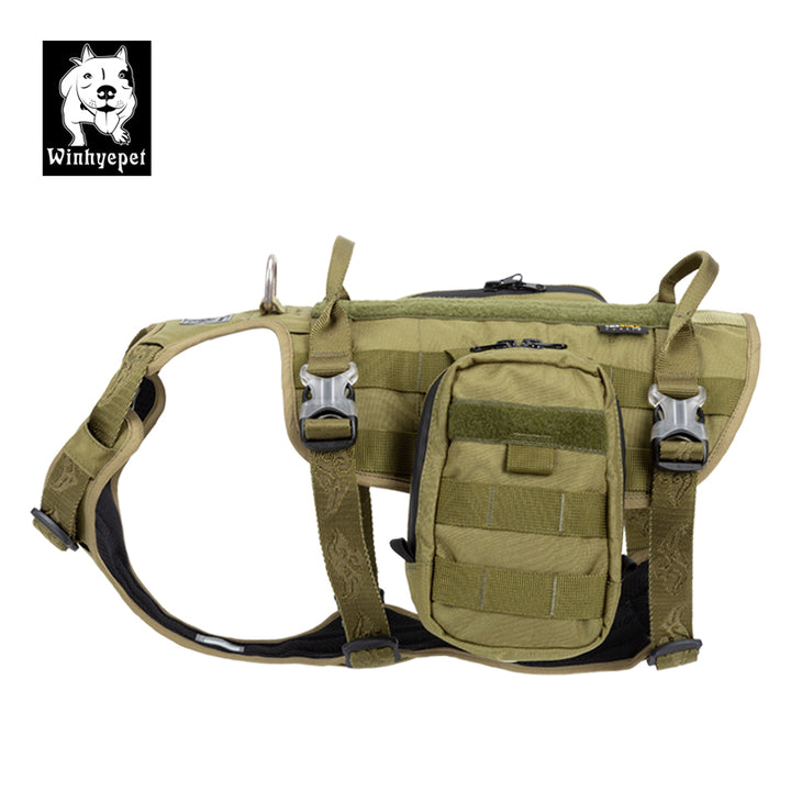 Whinhyepet Military Harness Army Green XL - image2