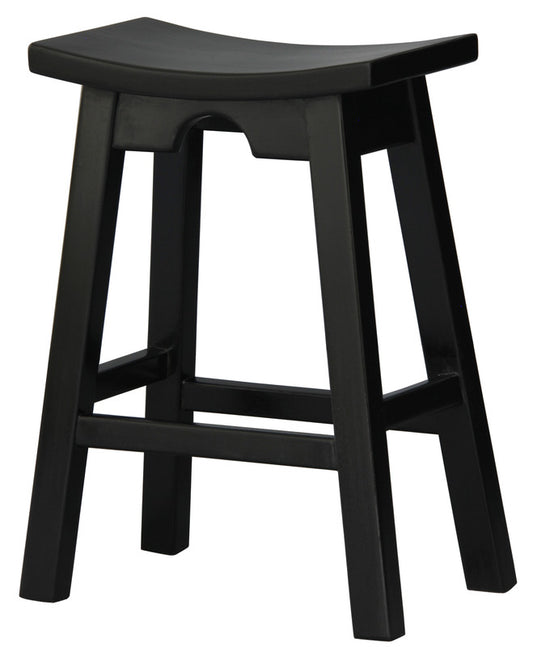 Wooden Kitchen Bench Stool 64cm (Black) - image1