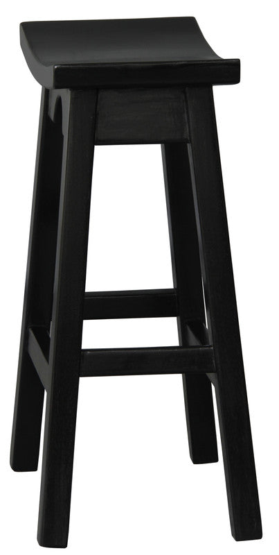 Wooden Kitchen Bench Stool 64cm (Black) - image4