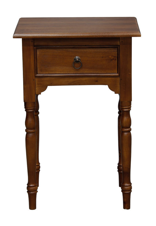 Milly Turn Leg 1 Drawer Side Table (Mahogany) - image1