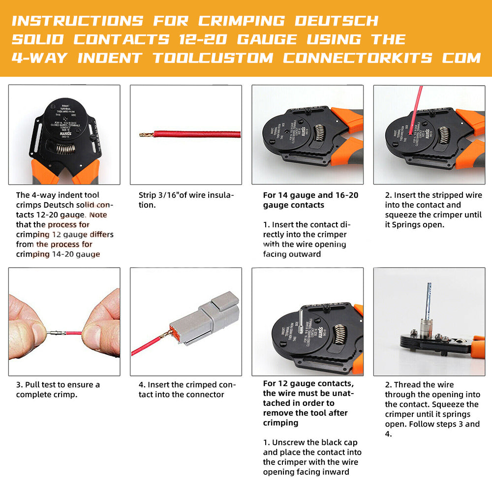 600PCS Deutsch DT Connector Plug Kit With Genuine Deutsch Crimp Tool Auto Marine - image8