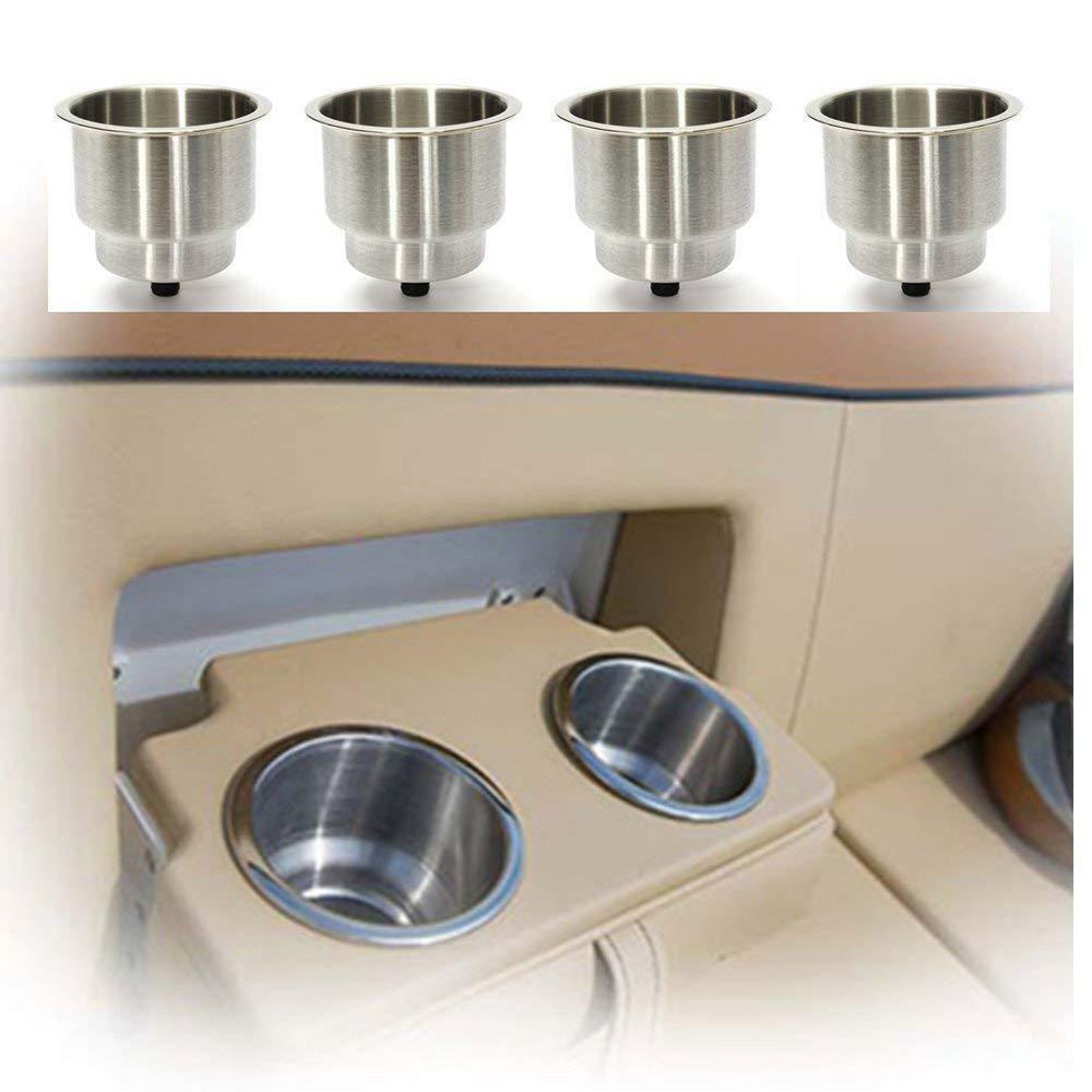 4PCS Stainless Drink Cup Holder Insert for Boat/Car/Truck RV/Camper/Yacht/Sofa - image5