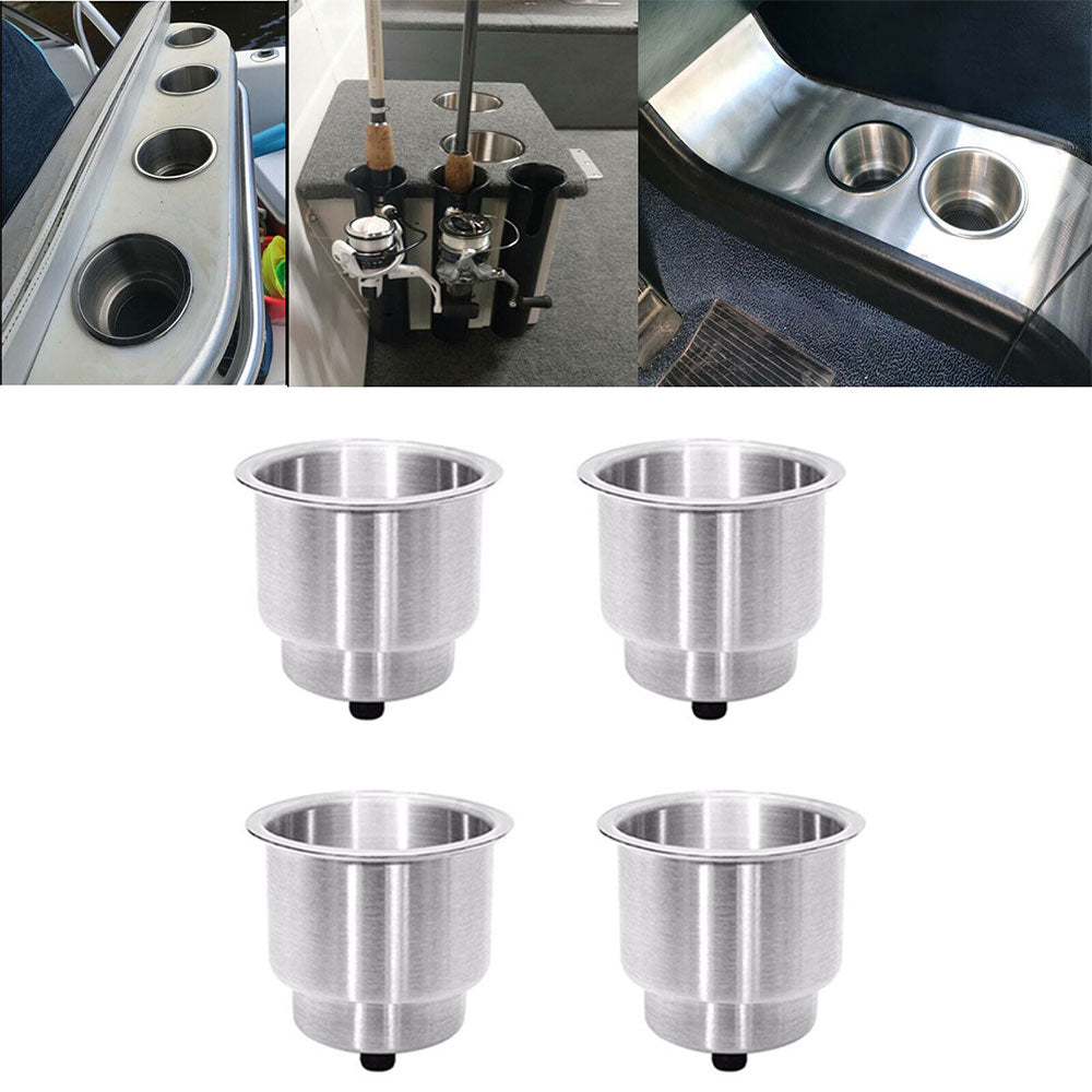 4PCS Stainless Drink Cup Holder Insert for Boat/Car/Truck RV/Camper/Yacht/Sofa - image8