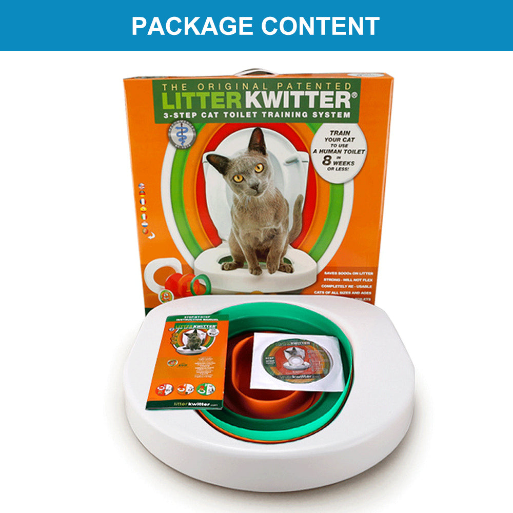 Cat Toilet Training System 3 Step Litter Kwitter Pet Training DVD Instruction - image6