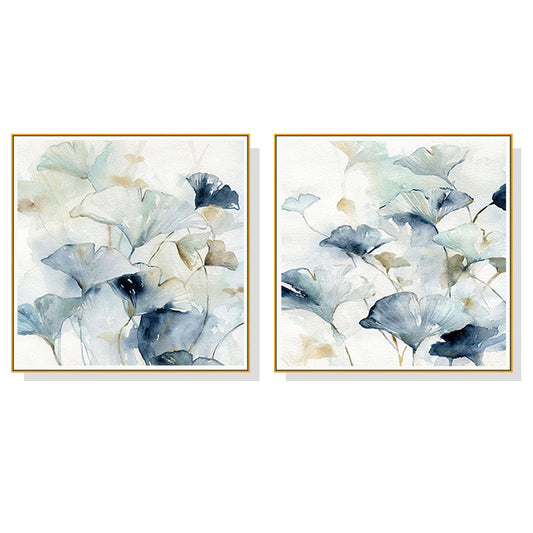 50cmx50cm Gingko Leaves By Carol Robinson 2 Sets Gold Frame Canvas Wall Art - image1