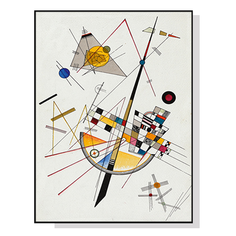 70cmx100cm Delicate Tension By Wassily Kandinsky Black Frame Canvas Wall Art - image1