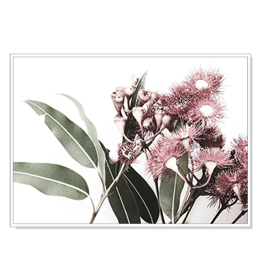 60cmx90cm Eucalyptus in Bloom White Frame Canvas Wall Art - image1