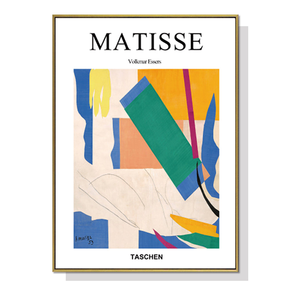 50cmx70cm Abstract colour by Henri Matisse Gold Frame Canvas Wall Art - image1