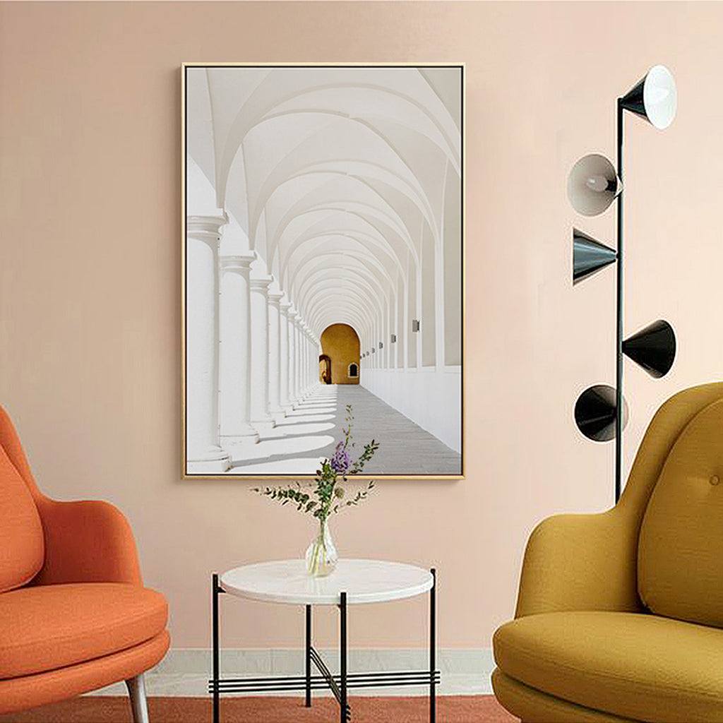 50cmx70cm Long Corridor Style A Gold Frame Canvas Wall Art - image2