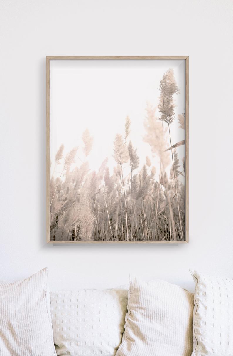 40cmx60cm Pampas Grass 2 Sets Wood Frame Canvas Wall Art - image4