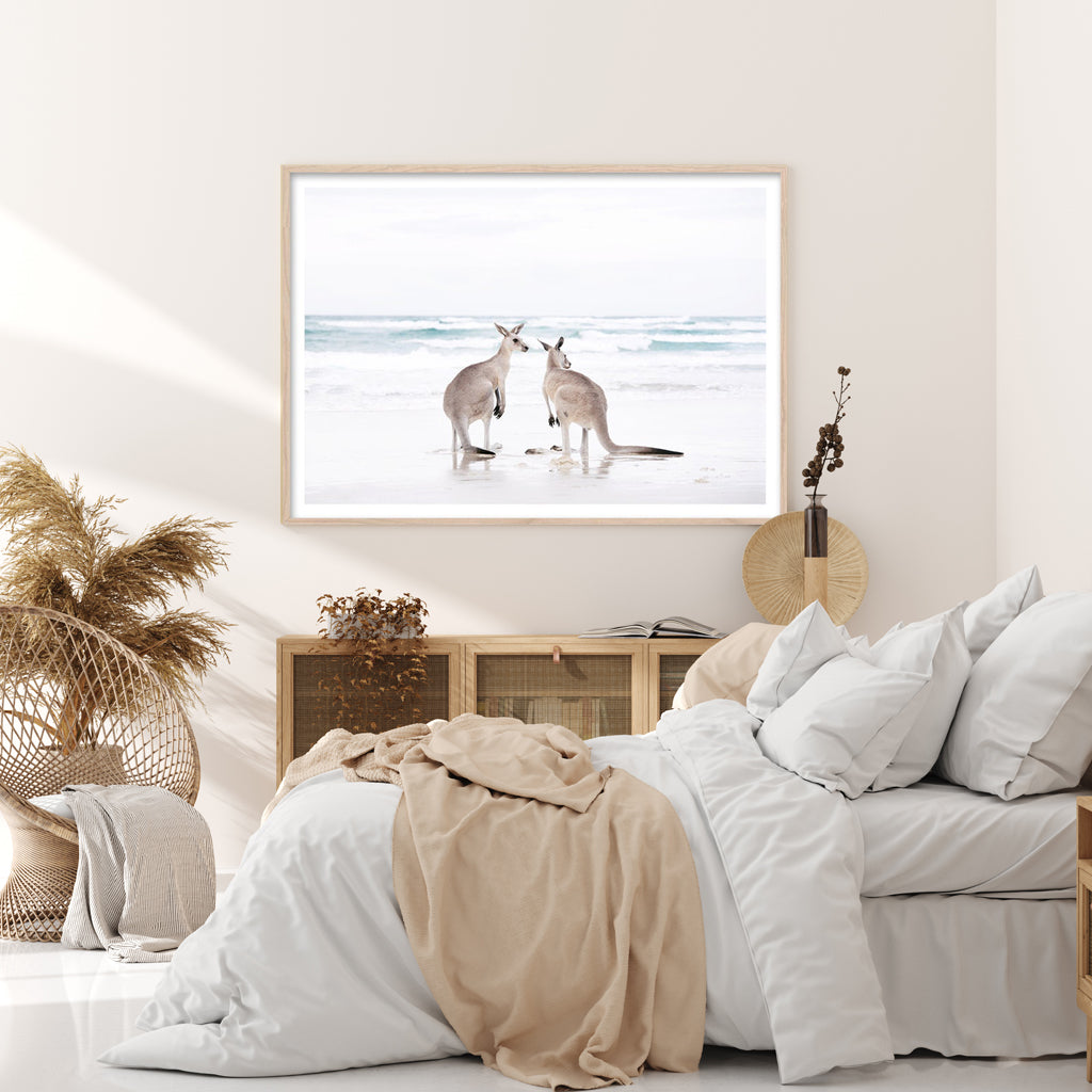 50cmx70cm Kangaroo Wood Frame Canvas Wall Art - image2