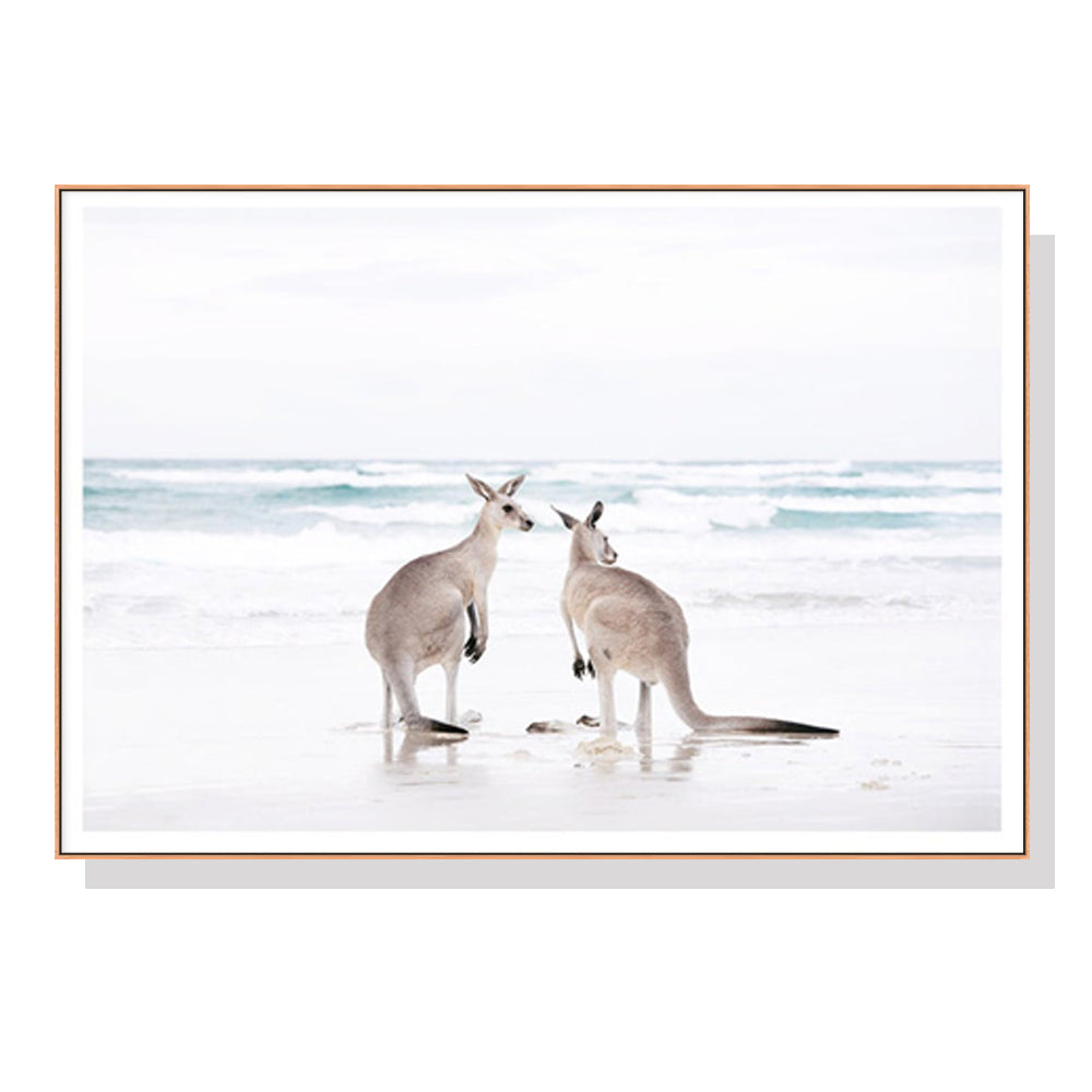 60cmx90cm Kangaroo Wood Frame Canvas Wall Art - image1