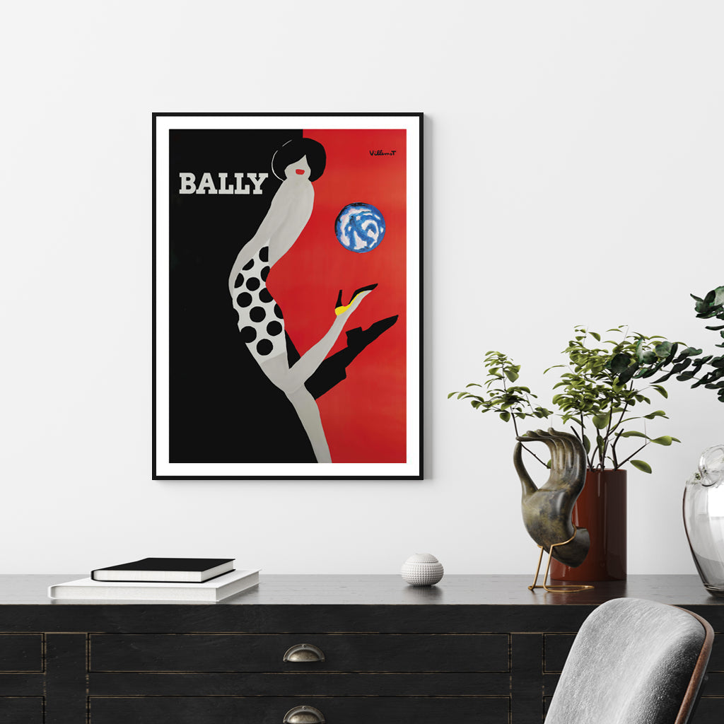 50cmx70cm Fashion Bally Black Frame Canvas Wall Art - image5