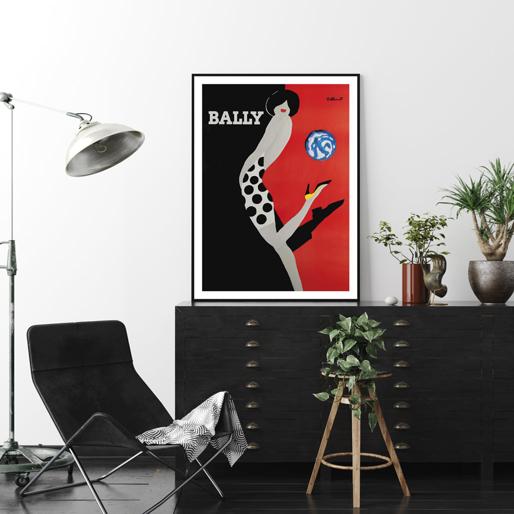 70cmx100cm Fashion Bally Black Frame Canvas Wall Art - image4