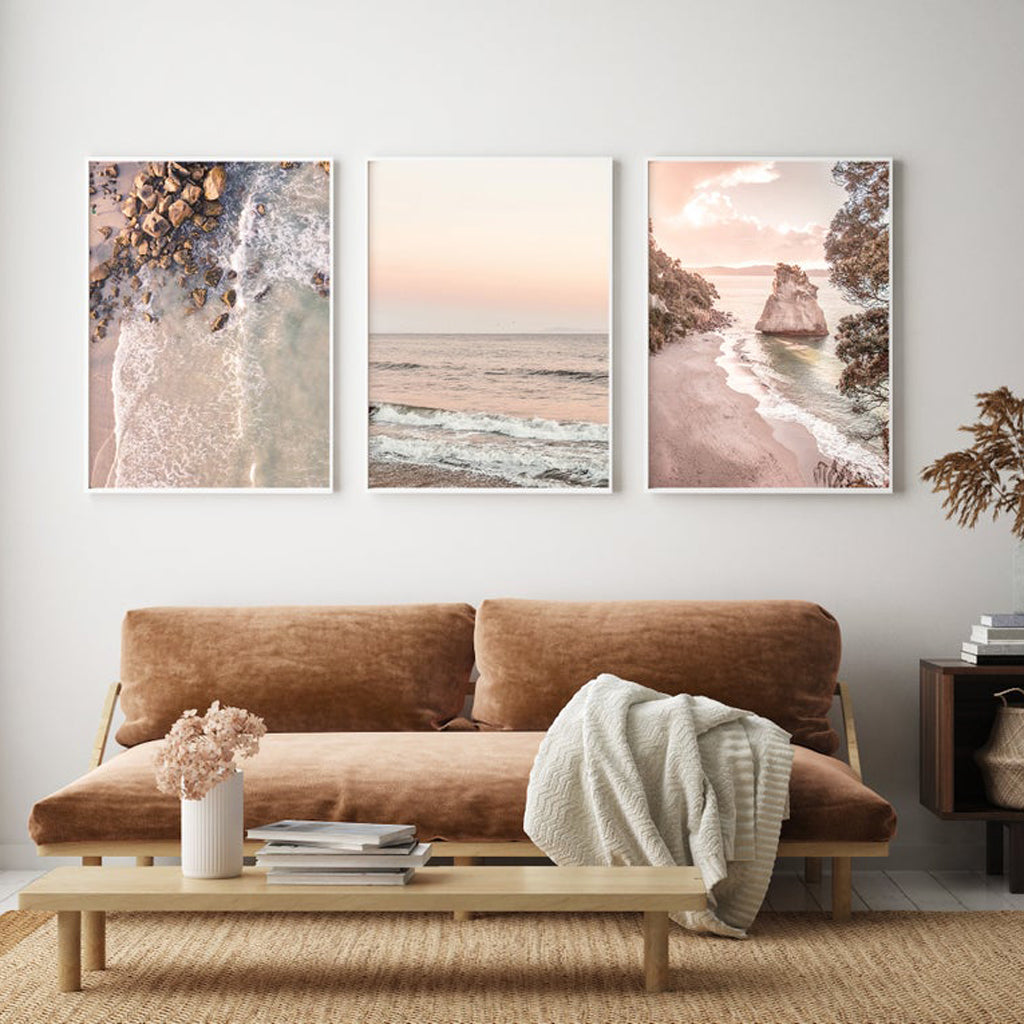 40cmx60cm Amazing Newzealand 3 Sets White Frame Canvas Wall Art - image2