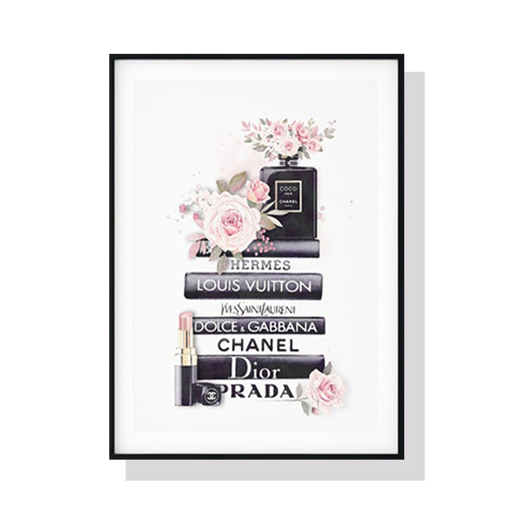 50cmx70cm Fashion Book Black Frame Canvas Wall Art - image1