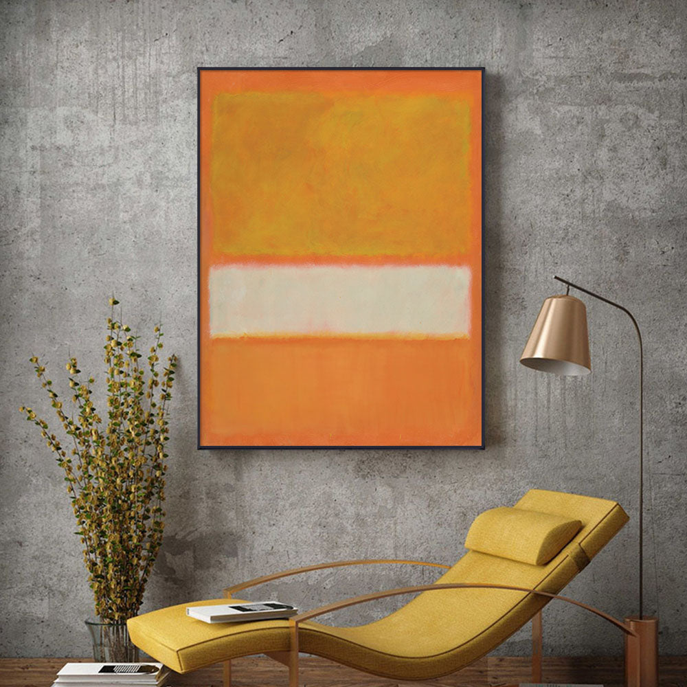 60cmx90cm Yellow By Mark Rothko Black Frame Canvas Wall Art - image2