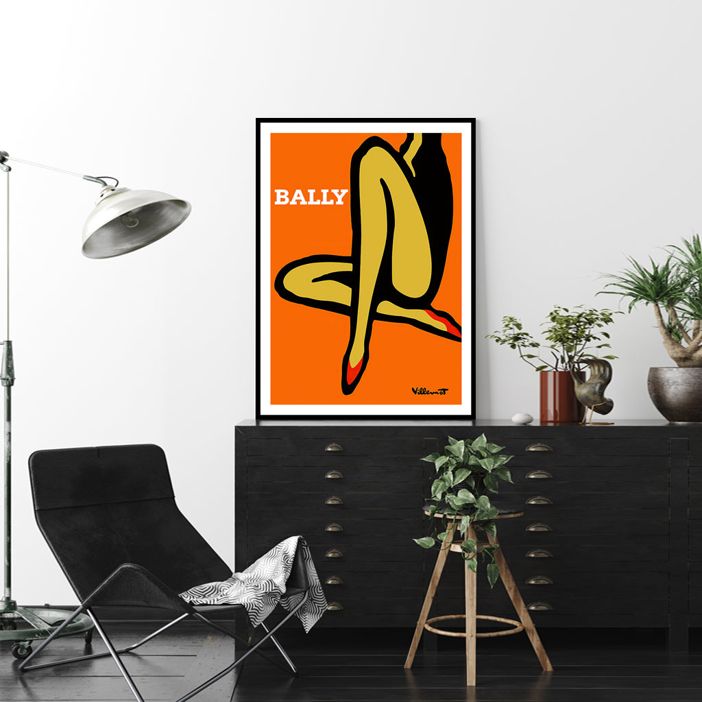 50cmx70cm Orange Legs Black Frame Canvas Wall Art - image3