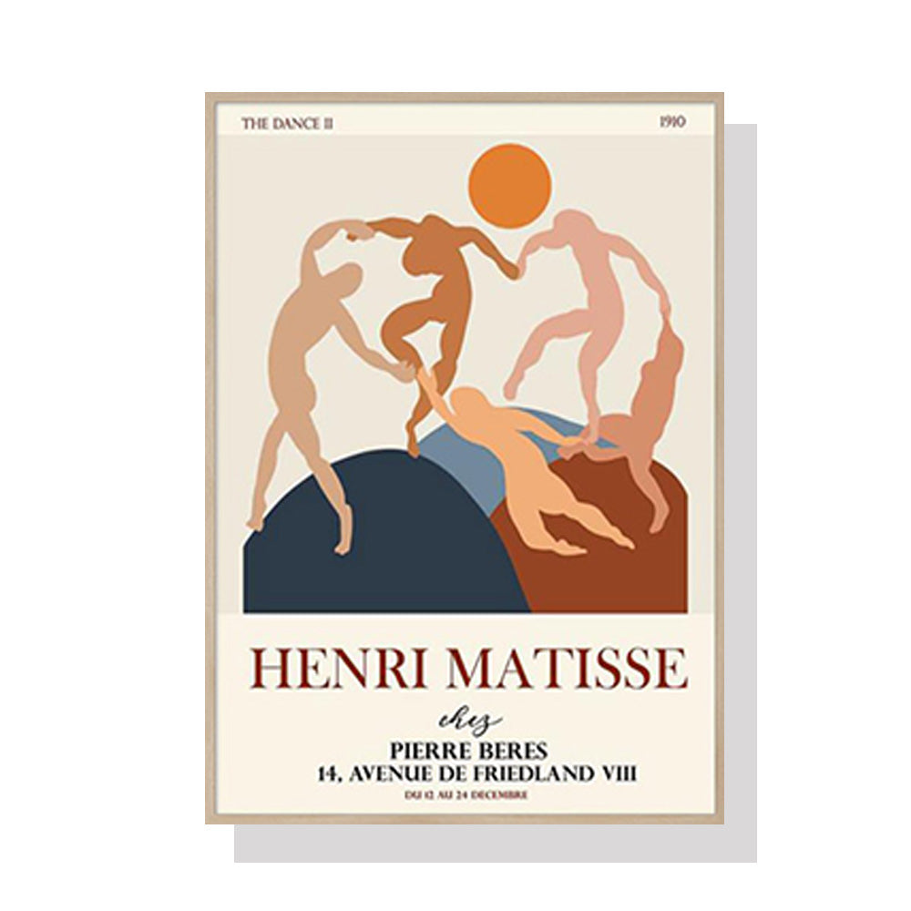 70cmx100cm Dancing by Henri Matisse Wood Frame Canvas Wall Art - image1