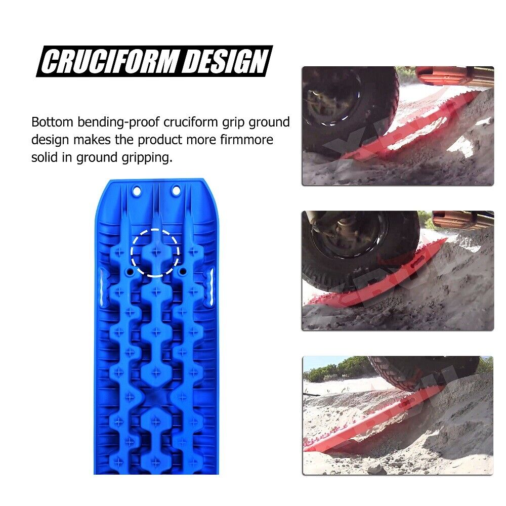 X-BULL Recovery tracks kit Boards 4WD strap mounting 4x4 Sand Snow Car qrange GEN3.0 6pcs blue - image5