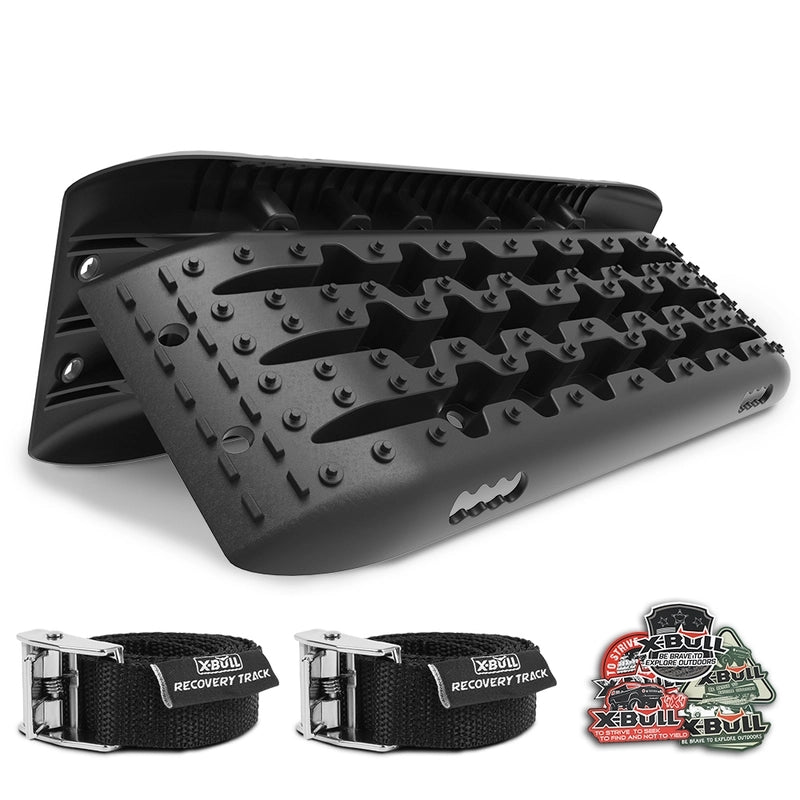 X-BULL KIT1 Recovery track Board Traction Sand trucks strap mounting 4x4 Sand Snow Car BALCK - image1