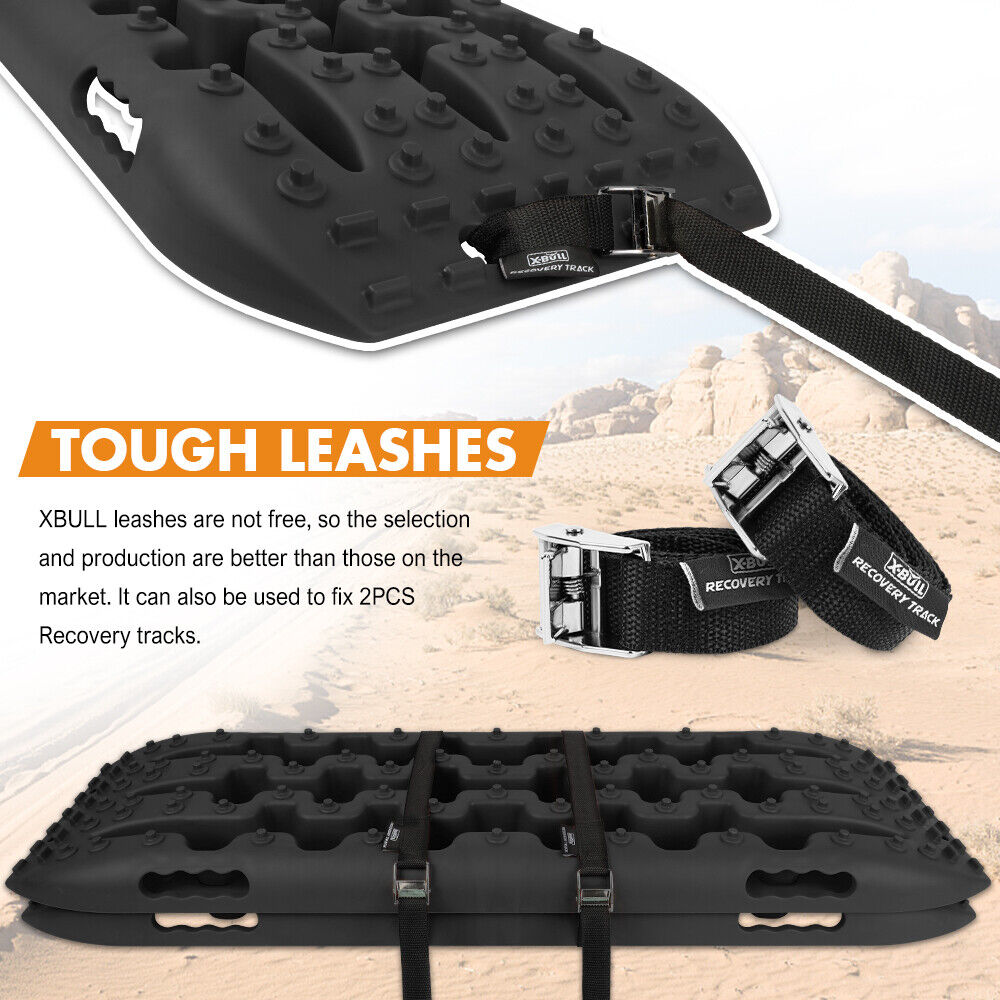 X-BULL KIT1 Recovery track Board Traction Sand trucks strap mounting 4x4 Sand Snow Car BALCK - image2