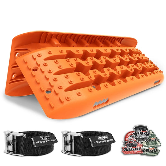 X-BULL KIT1 Recovery track Board Traction Sand trucks strap mounting 4x4 Sand Snow Car ORANGE - image1