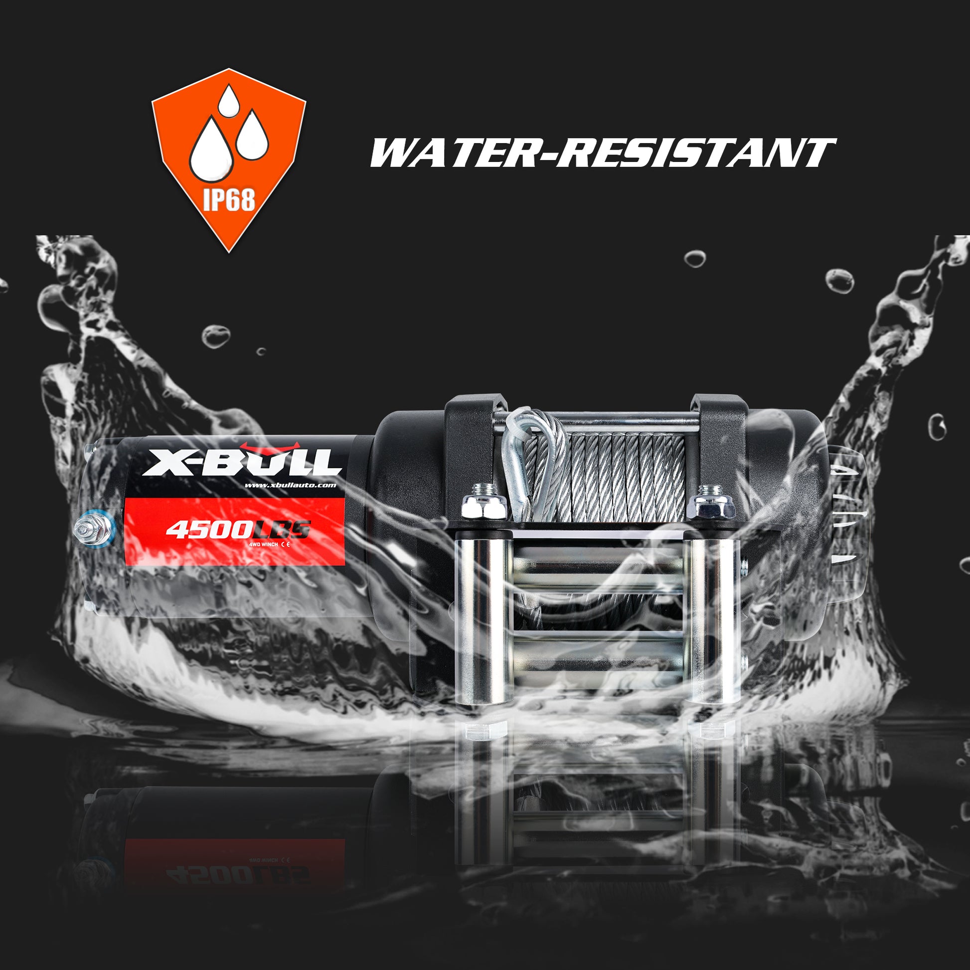 X-BULL Electric Winch 4500LBS/2041KG Steel Cable Wireless Remote Boat ATV 4WD - image3