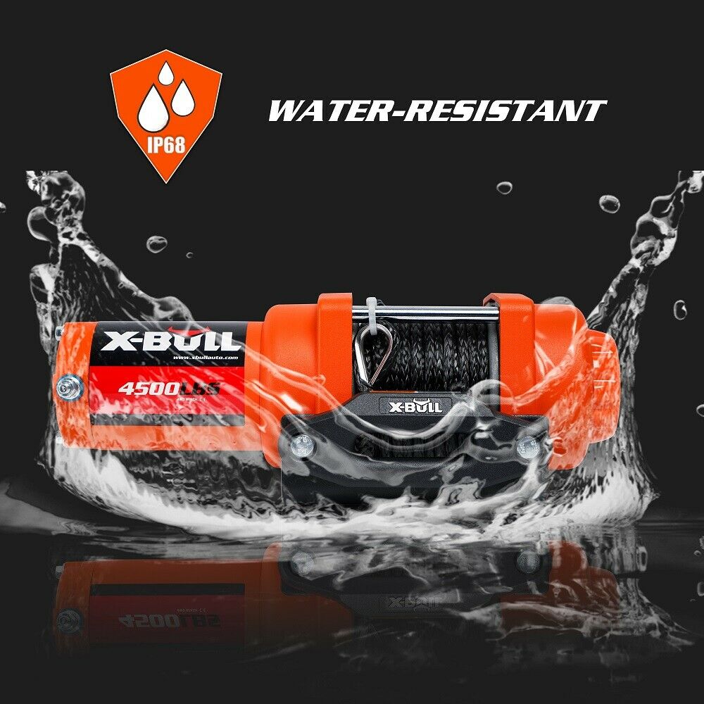 X-BULL Electric Winch 12v Synthetic Rope 4500LBS Wireless Remote ATV UTV 2041KG - image3