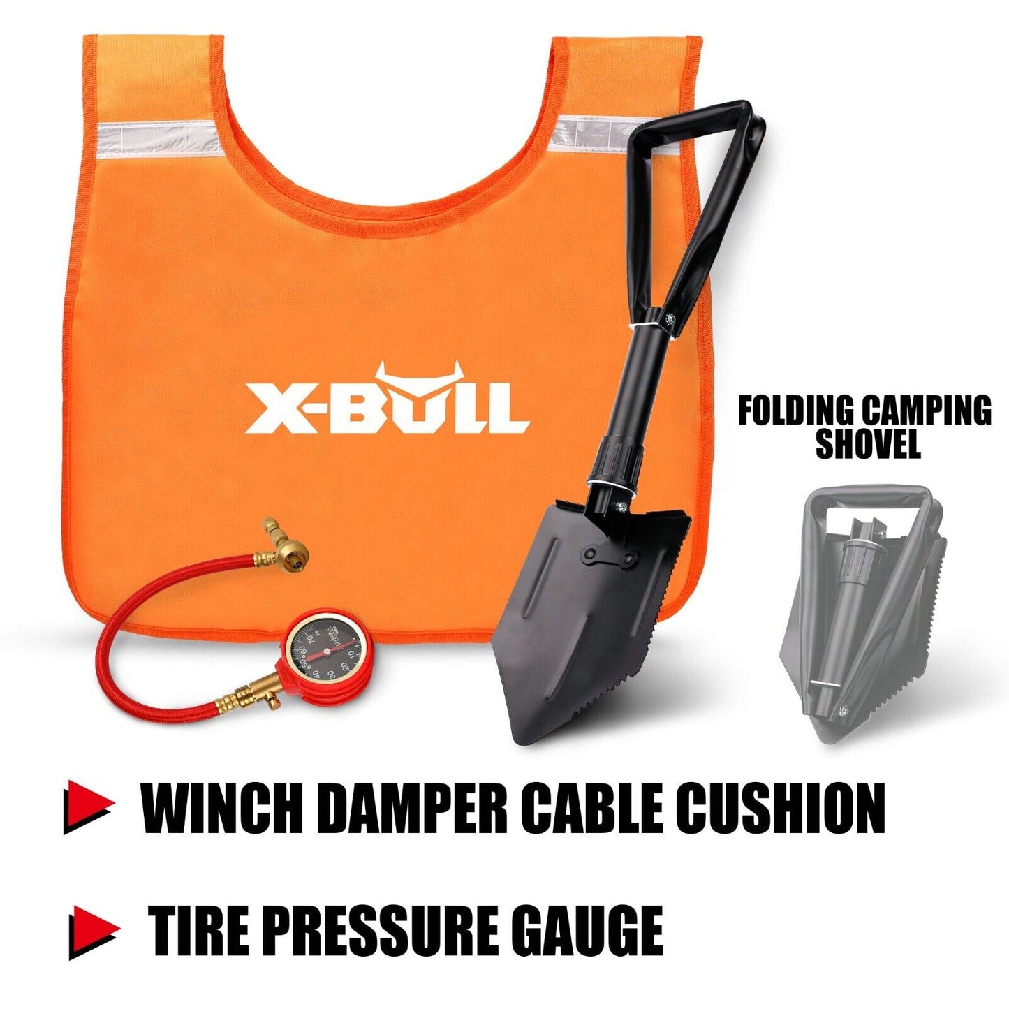 X-BULL Winch Recovery Kit 13PCS Recovery tracks /Snatch Strap Off Road 4X4 - image3