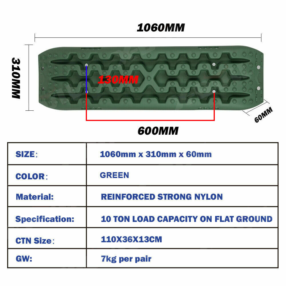 X-BULL Recovery tracks / Sand tracks / Mud tracks / Off Road 4WD 4x4 Car 2pcs Gen 3.0 - Olive - image2