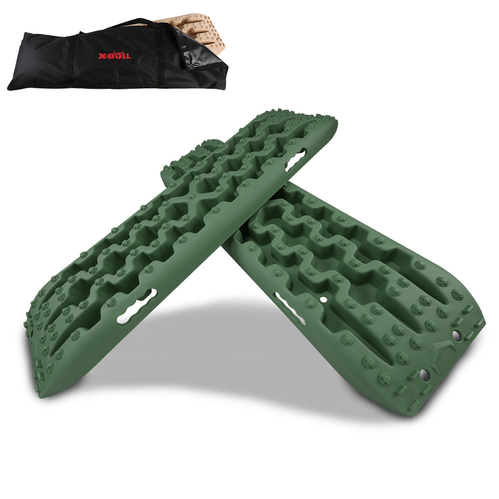 X-BULL Recovery tracks / Sand tracks / Mud tracks / Off Road 4WD 4x4 Car 2pcs Gen 3.0 - Olive - image1