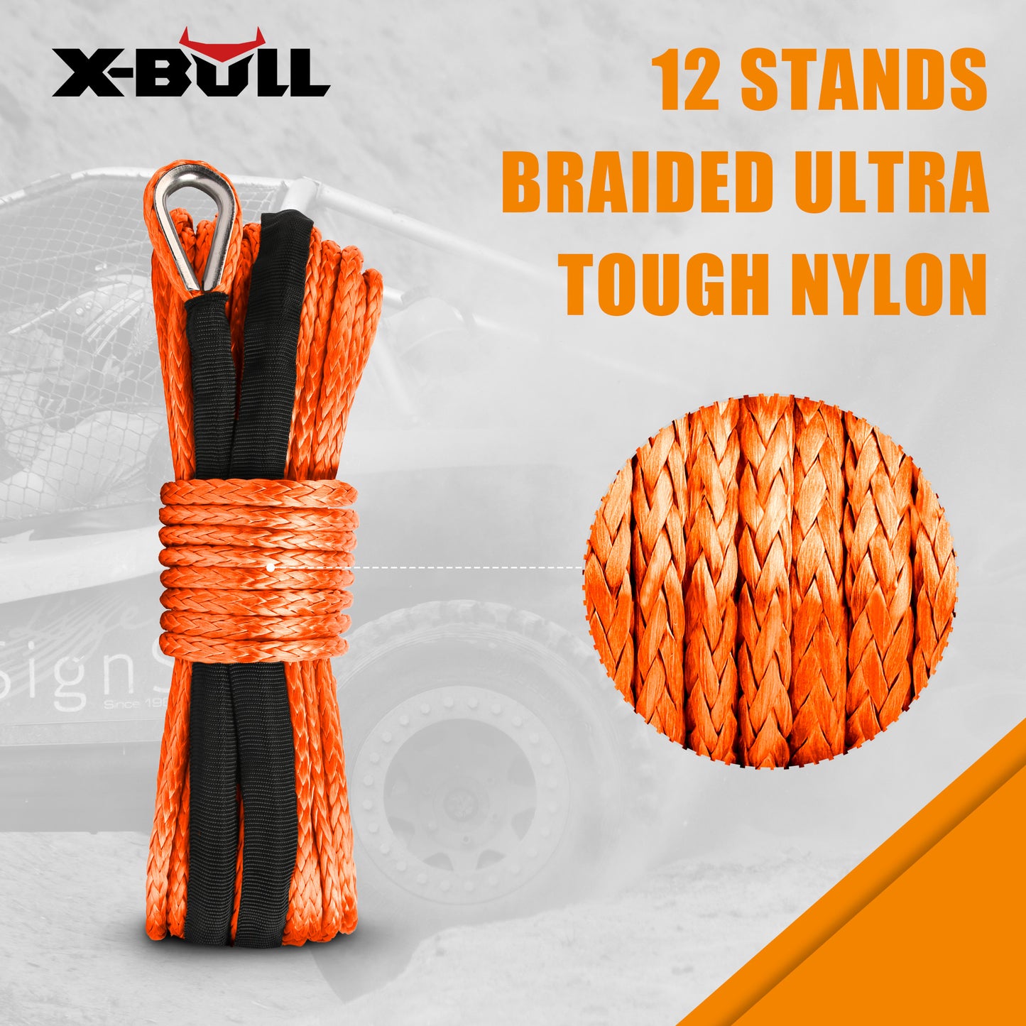 X-BULL Winch Rope Dyneema Synthetic Rope 5.5mm x 13m Tow Recovery Offroad 4wd - image4