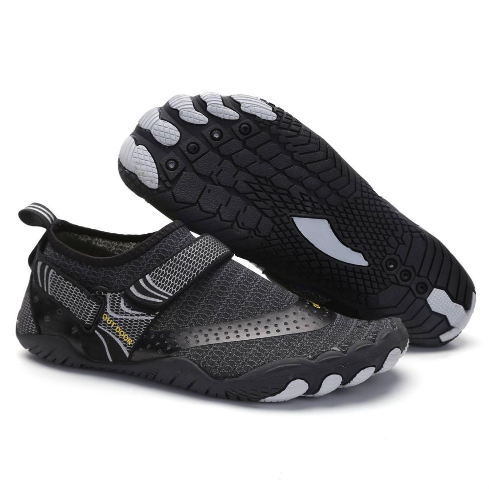 Men Women Water Shoes Barefoot Quick Dry Aqua Sports Shoes - Black Size EU37 = US4 - image1