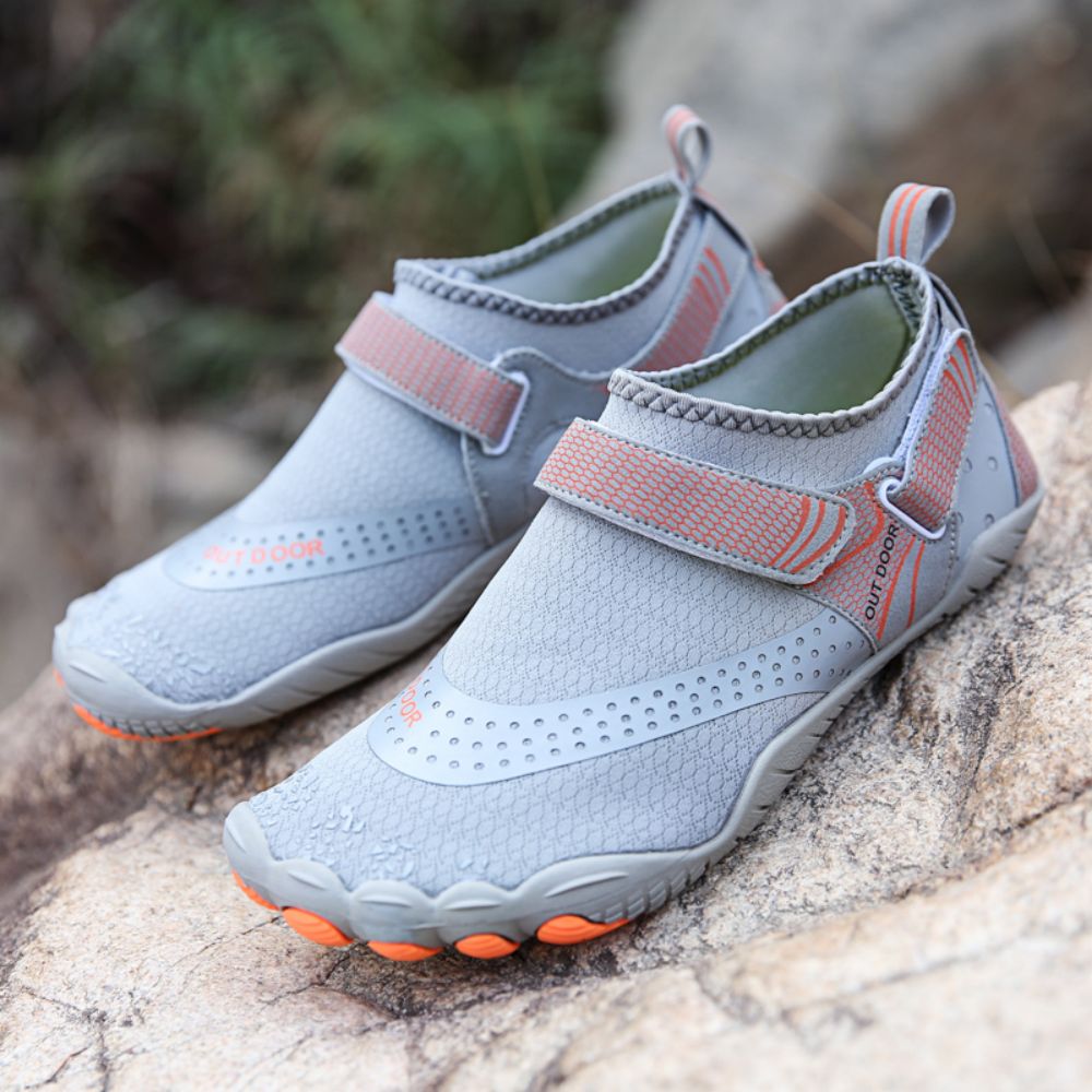 Men Women Water Shoes Barefoot Quick Dry Aqua Sports Shoes - Grey Size EU36=US3.5 - image7