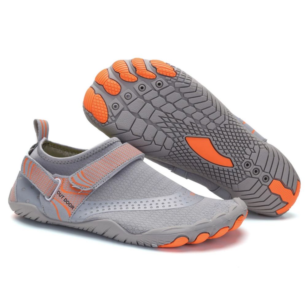 Men Women Water Shoes Barefoot Quick Dry Aqua Sports Shoes - Grey Size EU37 = US4 - image1