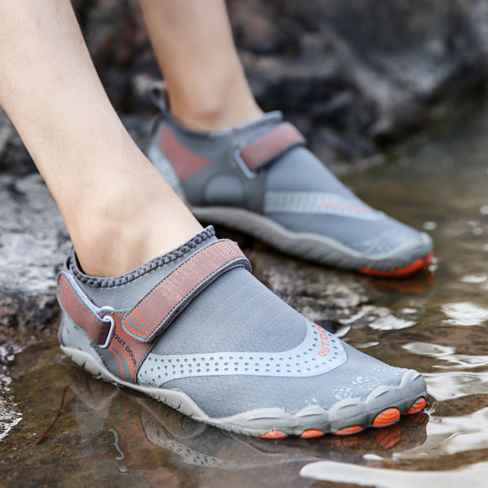 Men Women Water Shoes Barefoot Quick Dry Aqua Sports Shoes - Grey Size EU37 = US4 - image9