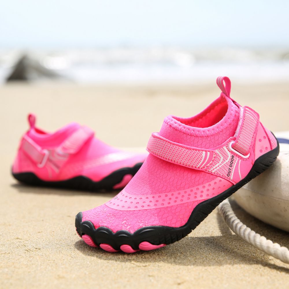 Kids Water Shoes Barefoot Quick Dry Aqua Sports Shoes Boys Girls - Pink Size Bigkid US2=EU32 - image6