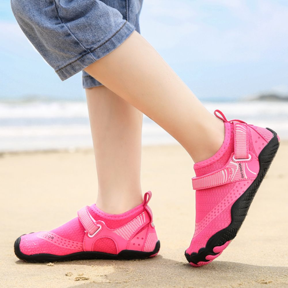 Kids Water Shoes Barefoot Quick Dry Aqua Sports Shoes Boys Girls - Pink Size Bigkid US2=EU32 - image7